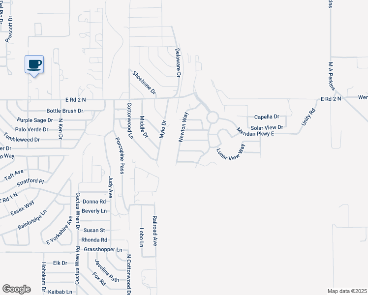 map of restaurants, bars, coffee shops, grocery stores, and more near 2108 Touchstone Drive in Chino Valley