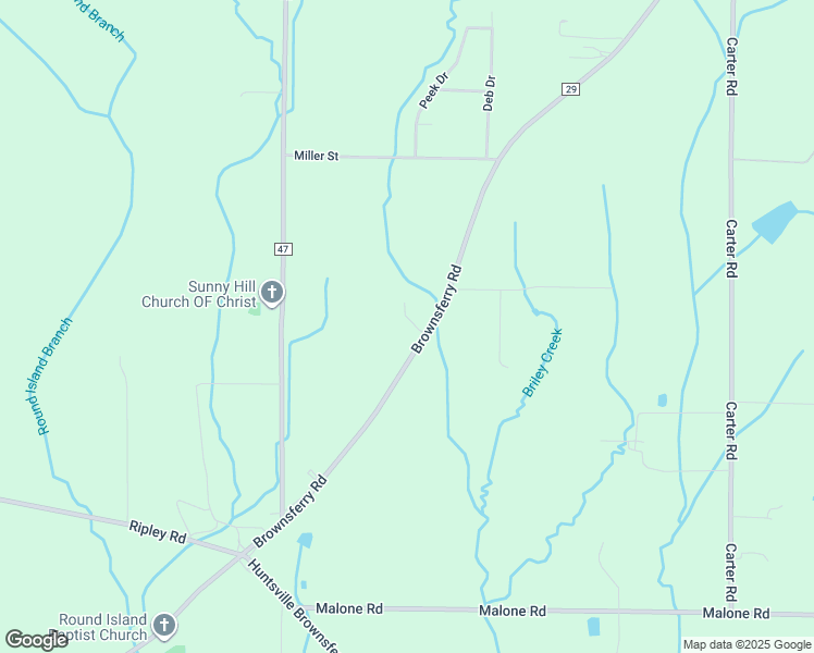 map of restaurants, bars, coffee shops, grocery stores, and more near 15547 Brownsferry Road in Athens