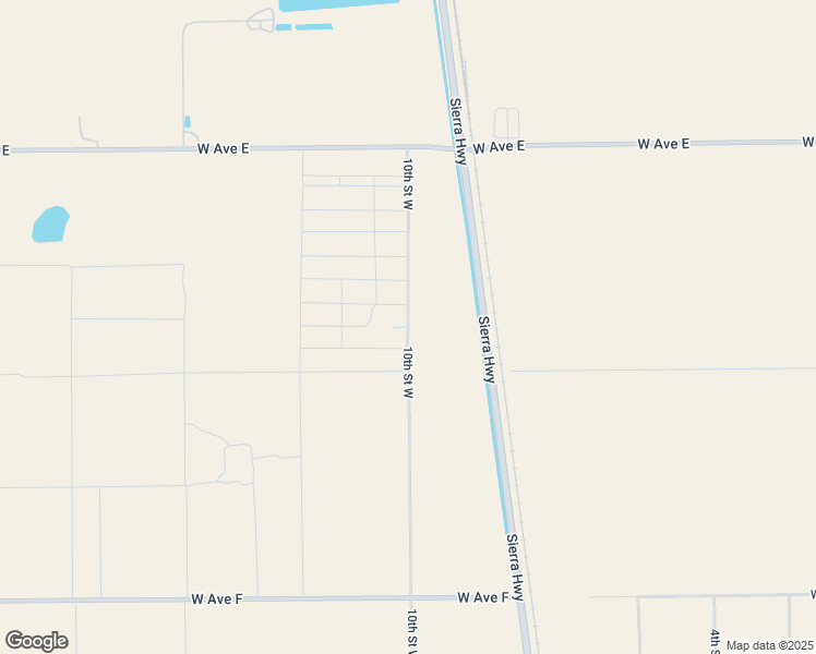 map of restaurants, bars, coffee shops, grocery stores, and more near 48001 10th Street West in Lancaster