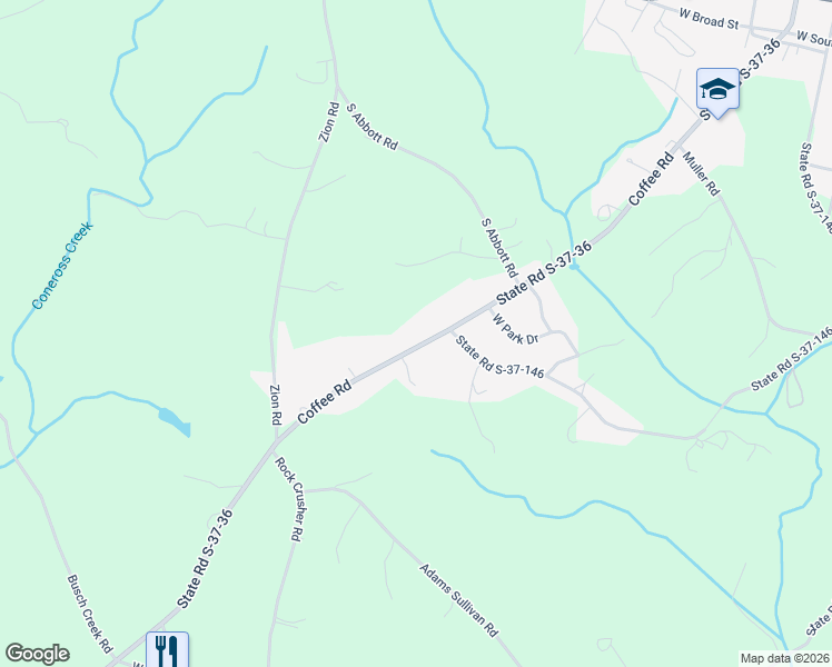 map of restaurants, bars, coffee shops, grocery stores, and more near 435 Coffee Rd in Walhalla