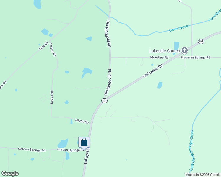 map of restaurants, bars, coffee shops, grocery stores, and more near 2261 Old Ringgold Road in Rocky Face