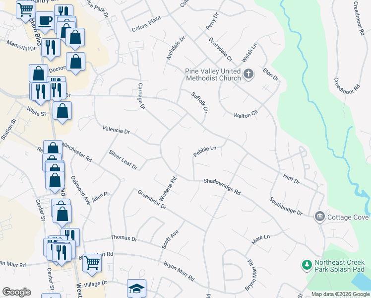map of restaurants, bars, coffee shops, grocery stores, and more near 210 Sands Court in Jacksonville
