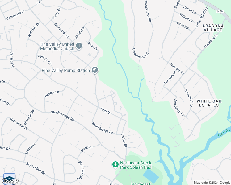 map of restaurants, bars, coffee shops, grocery stores, and more near 1207 Timberlake Trail in Jacksonville