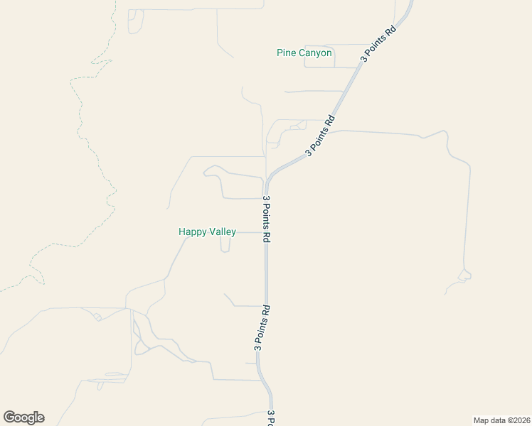 map of restaurants, bars, coffee shops, grocery stores, and more near 3 Points Road in Lake Hughes