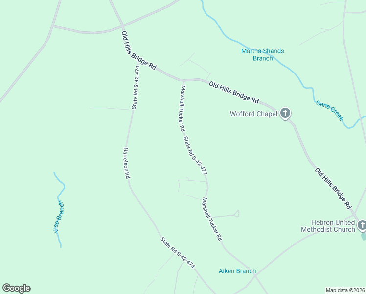 map of restaurants, bars, coffee shops, grocery stores, and more near 124 Marshall Tucker Road in Pauline