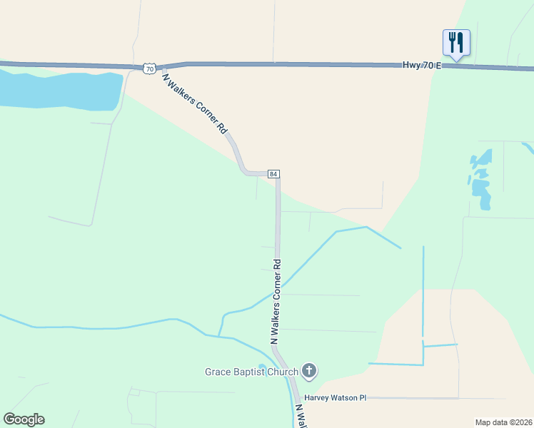 map of restaurants, bars, coffee shops, grocery stores, and more near 1050 North Walkers Corner Road in Scott