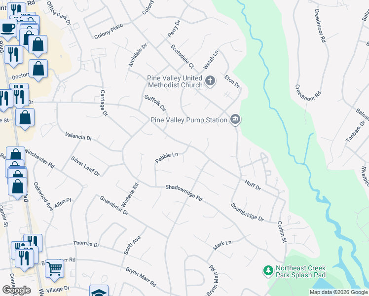map of restaurants, bars, coffee shops, grocery stores, and more near 811 Huff Drive in Jacksonville