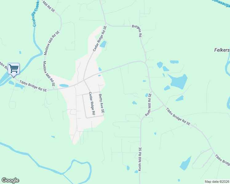 map of restaurants, bars, coffee shops, grocery stores, and more near 644 Law Drive Southeast in Dalton