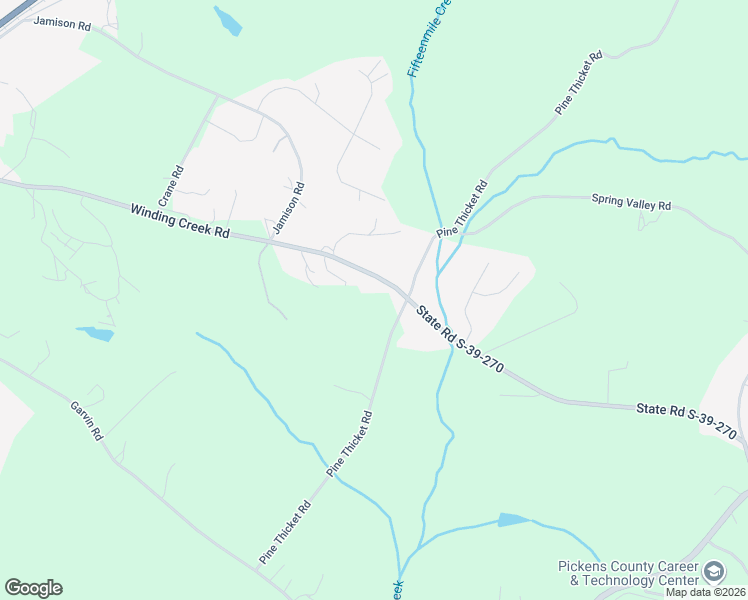 map of restaurants, bars, coffee shops, grocery stores, and more near 836 Winding Creek Road in Liberty