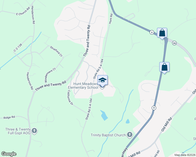map of restaurants, bars, coffee shops, grocery stores, and more near 106 Innis Brook Drive in Easley
