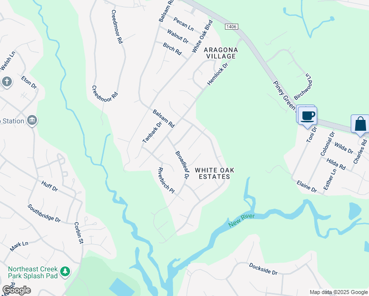 map of restaurants, bars, coffee shops, grocery stores, and more near 101 Butternut Circle in Jacksonville