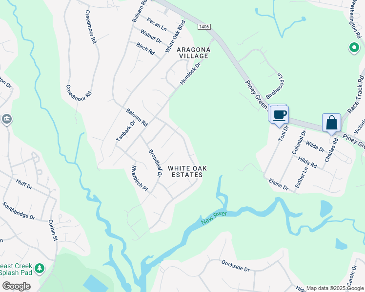 map of restaurants, bars, coffee shops, grocery stores, and more near 210 Jasmine Lane in Jacksonville