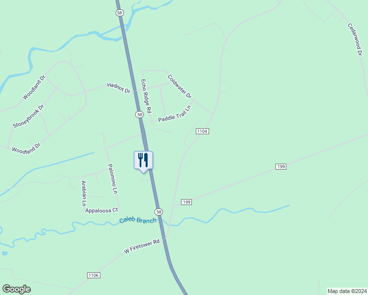 map of restaurants, bars, coffee shops, grocery stores, and more near in Peletier