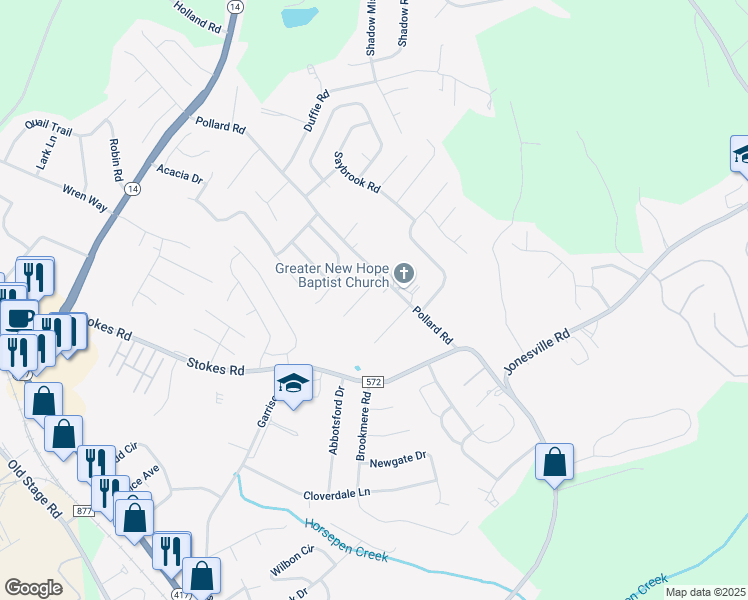 map of restaurants, bars, coffee shops, grocery stores, and more near 103 Holland Court in Simpsonville