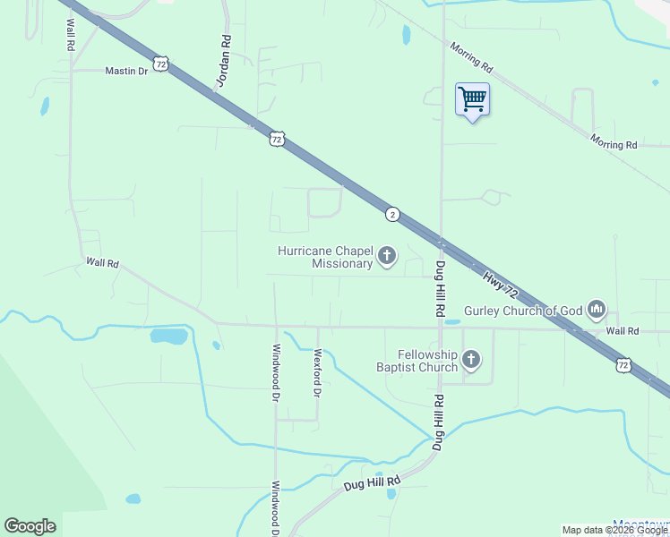 map of restaurants, bars, coffee shops, grocery stores, and more near 221 Teague Road in Brownsboro