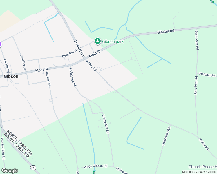 map of restaurants, bars, coffee shops, grocery stores, and more near 6224 X Way Road in Gibson