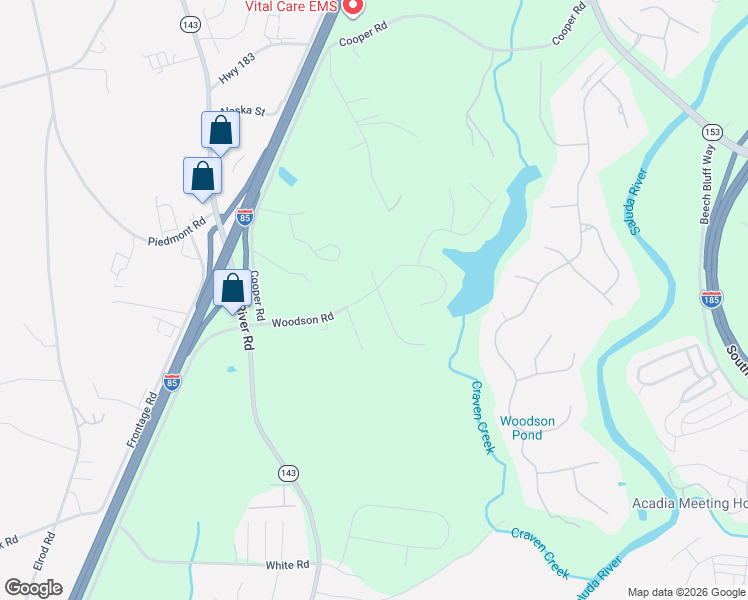 map of restaurants, bars, coffee shops, grocery stores, and more near 100 Holly Chase Drive in Piedmont