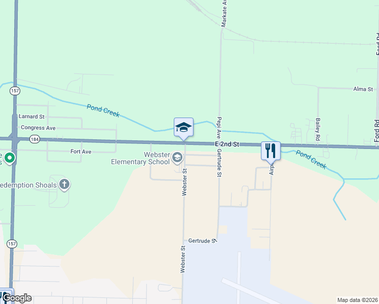 map of restaurants, bars, coffee shops, grocery stores, and more near 3001-3099 Fort Ave in Muscle Shoals