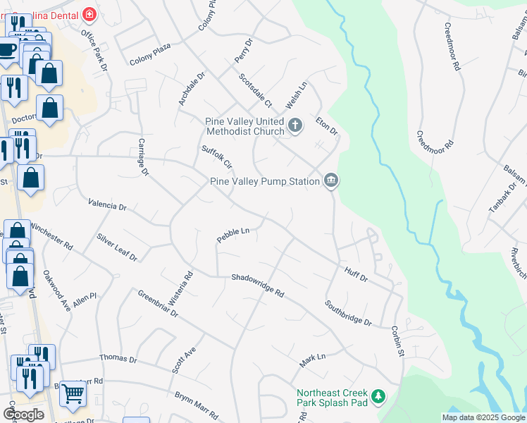map of restaurants, bars, coffee shops, grocery stores, and more near 811 Huff Dr in Jacksonville