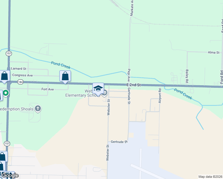 map of restaurants, bars, coffee shops, grocery stores, and more near 3001 Fort Avenue in Muscle Shoals