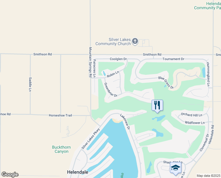 map of restaurants, bars, coffee shops, grocery stores, and more near 14652 Greenbriar Drive in Helendale