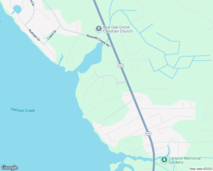 map of restaurants, bars, coffee shops, grocery stores, and more near 107 Wild Magnolia Drive in Beaufort