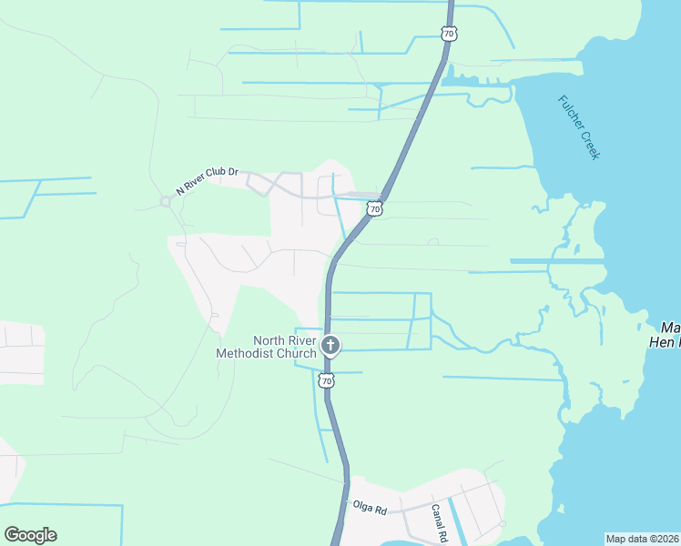 map of restaurants, bars, coffee shops, grocery stores, and more near 2578 U.S. 70 in Beaufort