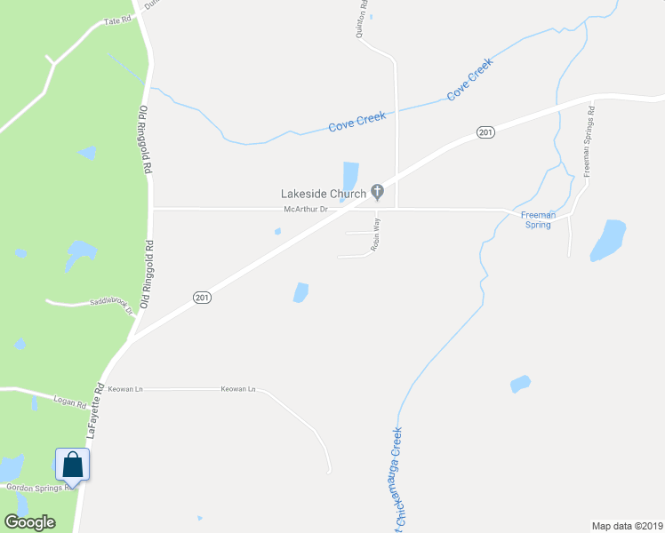 map of restaurants, bars, coffee shops, grocery stores, and more near 1105 Robin Way in Rocky Face