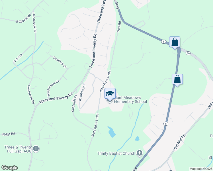 map of restaurants, bars, coffee shops, grocery stores, and more near 106 Innis Brook Drive in Easley