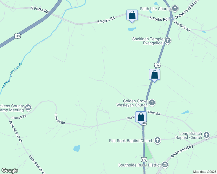 map of restaurants, bars, coffee shops, grocery stores, and more near 201 Sanders Road in Liberty