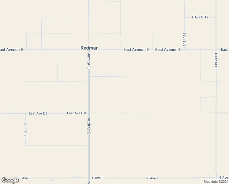 map of restaurants, bars, coffee shops, grocery stores, and more near 92nd Street East in Lancaster