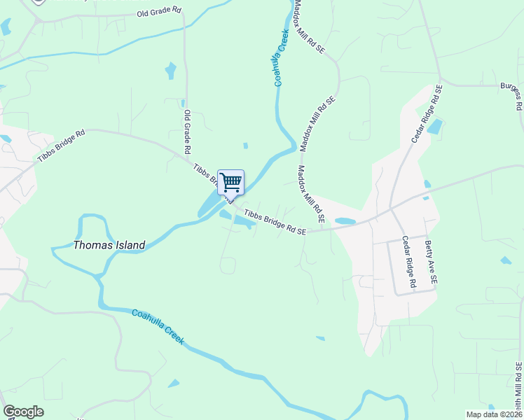 map of restaurants, bars, coffee shops, grocery stores, and more near 4137 Tibbs Bridge Road Southeast in Dalton