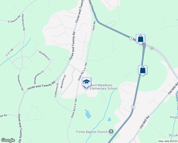 map of restaurants, bars, coffee shops, grocery stores, and more near 106 Innis Brook Drive in Easley