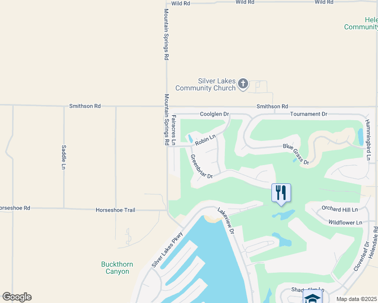 map of restaurants, bars, coffee shops, grocery stores, and more near 14623 Greenbriar Drive in Helendale
