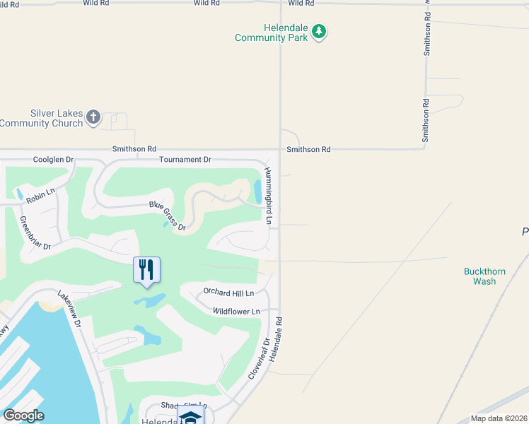 map of restaurants, bars, coffee shops, grocery stores, and more near 15257 Blue Grass Drive in Helendale