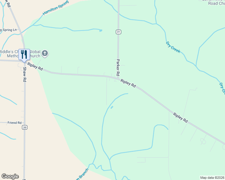 map of restaurants, bars, coffee shops, grocery stores, and more near 11918 Ripley Road in Athens