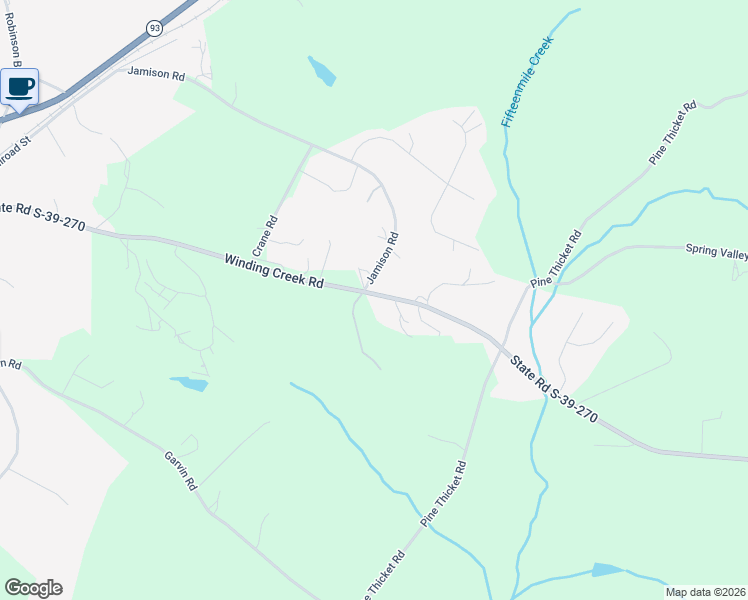 map of restaurants, bars, coffee shops, grocery stores, and more near 704 Winding Creek Road in Liberty