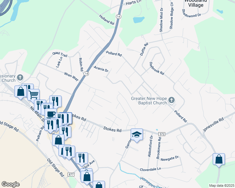 map of restaurants, bars, coffee shops, grocery stores, and more near 301 Applehill Way in Simpsonville