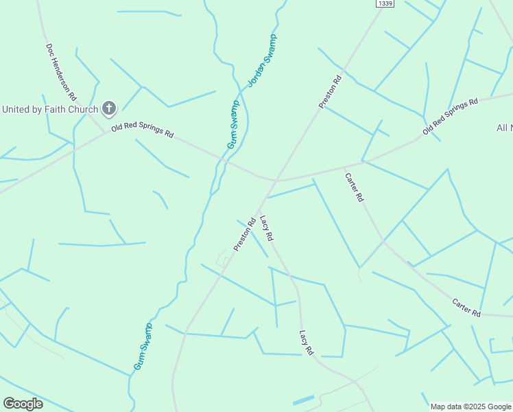 map of restaurants, bars, coffee shops, grocery stores, and more near 4479 Preston Road in Maxton