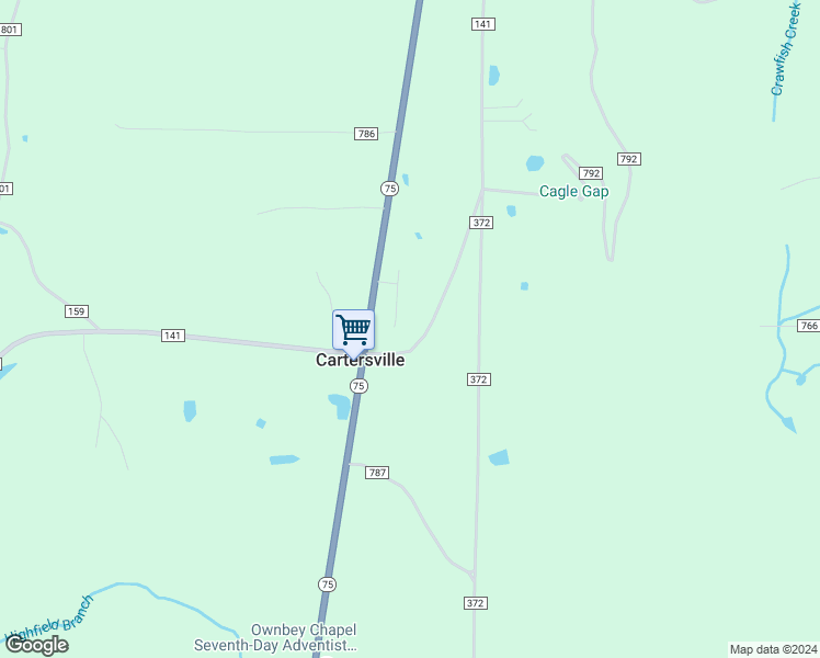 map of restaurants, bars, coffee shops, grocery stores, and more near 1080 County Road 141 in Flat Rock
