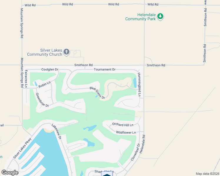 map of restaurants, bars, coffee shops, grocery stores, and more near 15031 Blue Grass Drive in Helendale