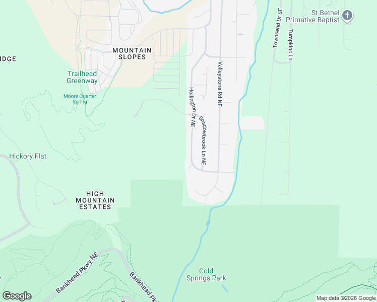 map of restaurants, bars, coffee shops, grocery stores, and more near 196 Hollington Drive Northeast in Huntsville