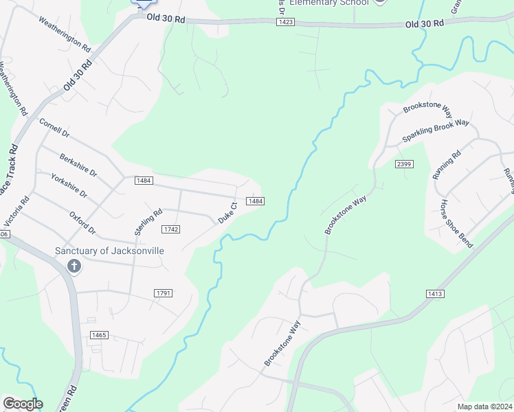 map of restaurants, bars, coffee shops, grocery stores, and more near 308 Sheffield Road in Jacksonville