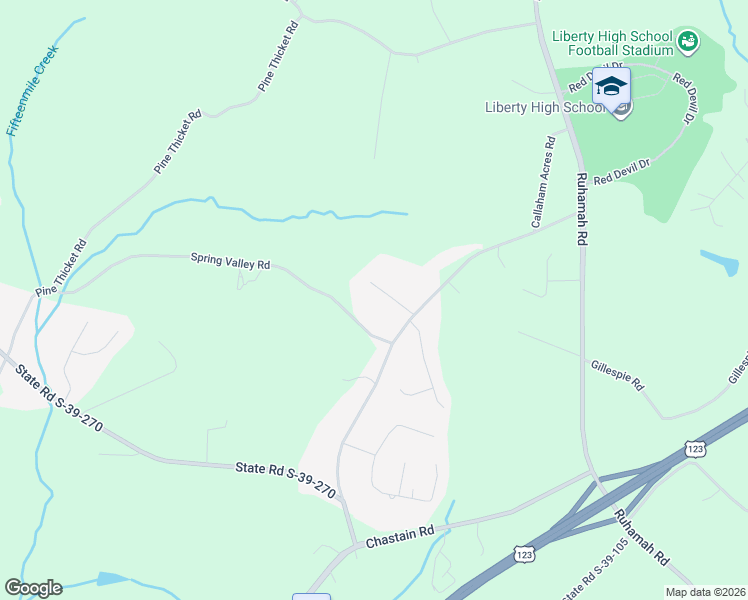 map of restaurants, bars, coffee shops, grocery stores, and more near 109 Holder Street in Liberty