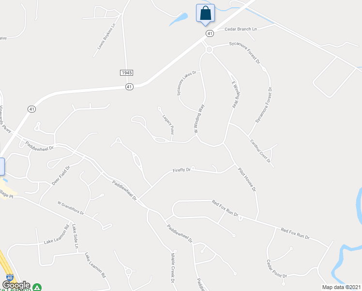 map of restaurants, bars, coffee shops, grocery stores, and more near 129 Legacy Woods Drive in Wallace