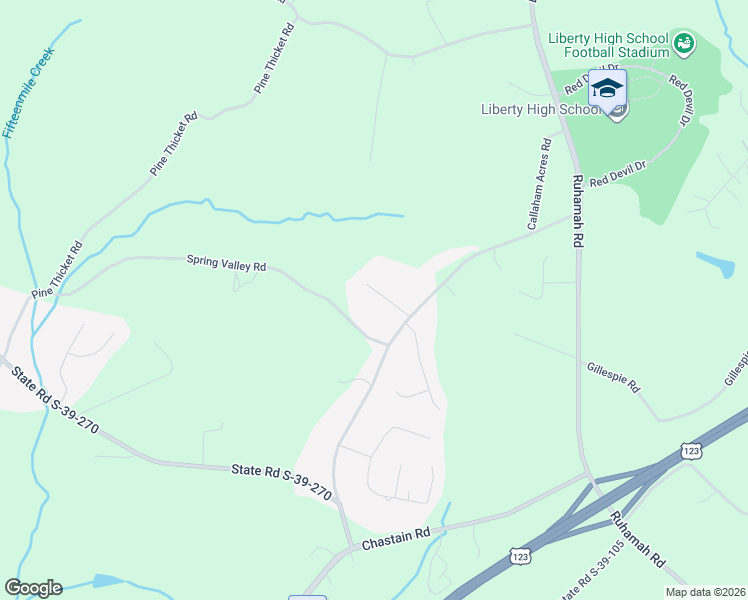 map of restaurants, bars, coffee shops, grocery stores, and more near 109 Holder Street in Liberty