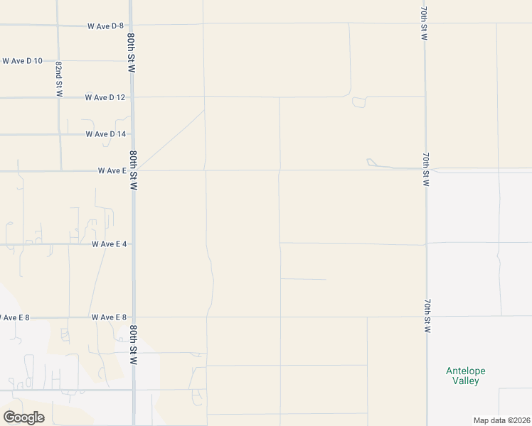 map of restaurants, bars, coffee shops, grocery stores, and more near 75th Street West in Lancaster