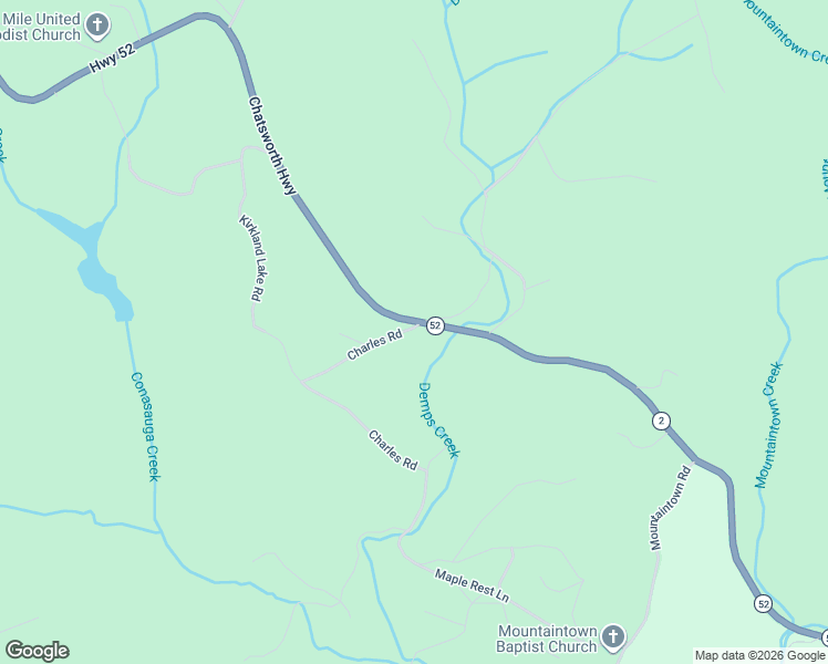 map of restaurants, bars, coffee shops, grocery stores, and more near 15 Charles Road in Ellijay