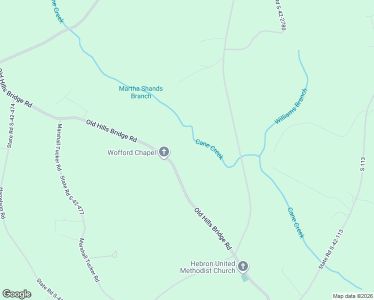 map of restaurants, bars, coffee shops, grocery stores, and more near 961 Old Hills Bridge Road in Pauline