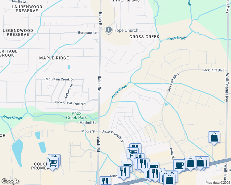 map of restaurants, bars, coffee shops, grocery stores, and more near 1436 Balch Road in Madison